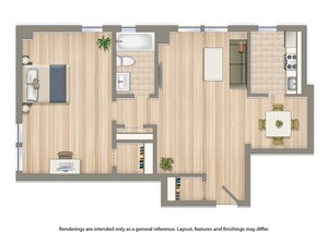 eddystone 1 bedroom b floor plan